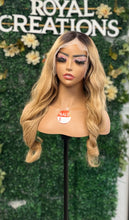 Load image into Gallery viewer, Dark Root/honey blonde ombre Frontal Wig
