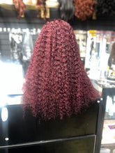 Load image into Gallery viewer, Burgundy Curly Lace Closure Wig
