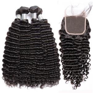 Brazilian Curly 3 Bundles + Closure Deal