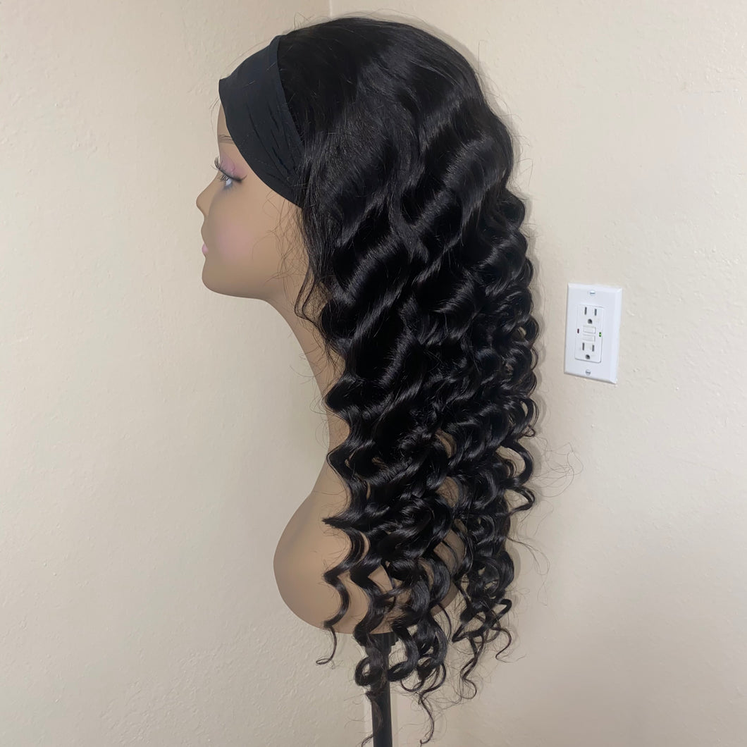 Loose wave headband wig