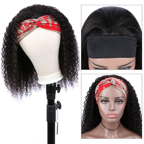 Curly headband wig