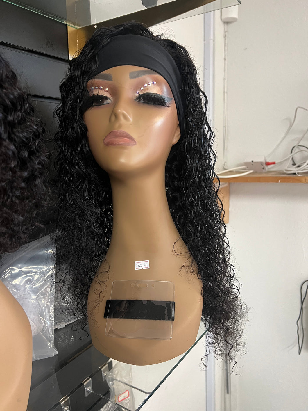 Curly headband wig